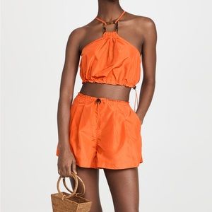 Staud Mini Coconut Shorts and Oleandri Top Set